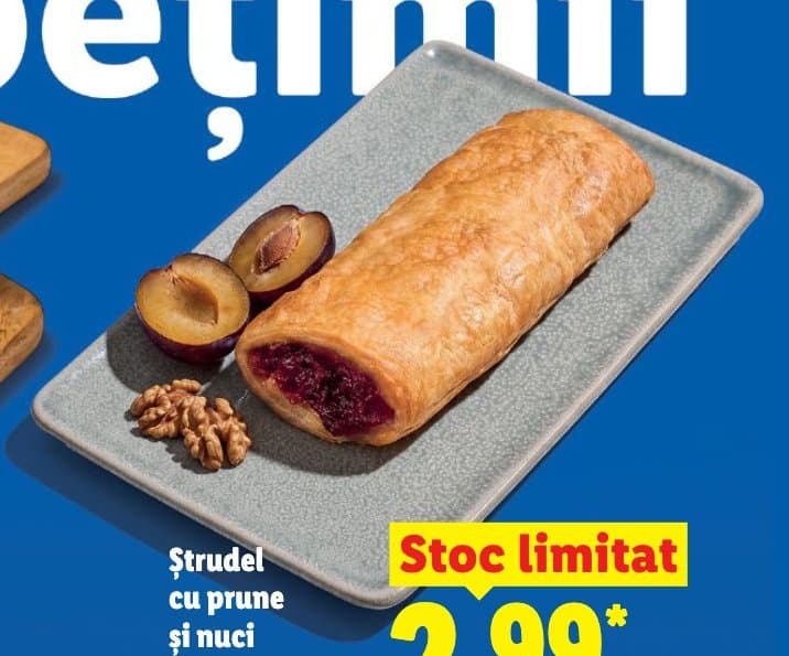 Ștrudel cu prune și nuci