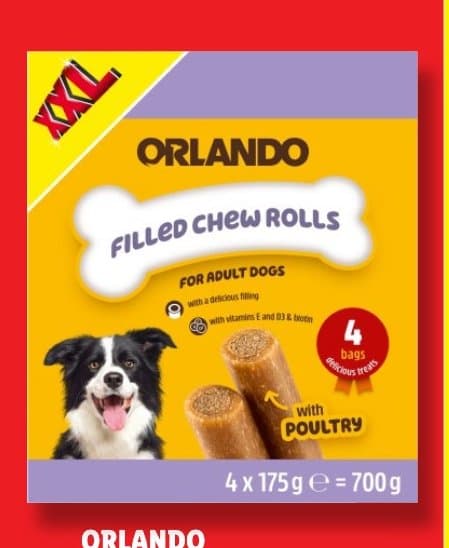 Orlando Rulouri snack pentru câini adulți