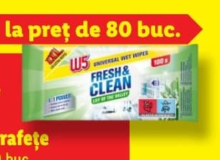 W5 Șervețele umede multisuprafețe