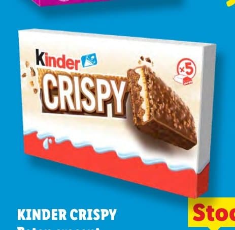 Kinder Crispy Baton crocant cu înveliș de ciocolată